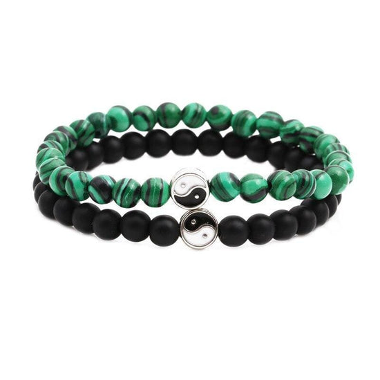 green yin yang bracelet