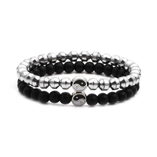 yin yang bracelet chrome