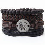 leather bracelet set