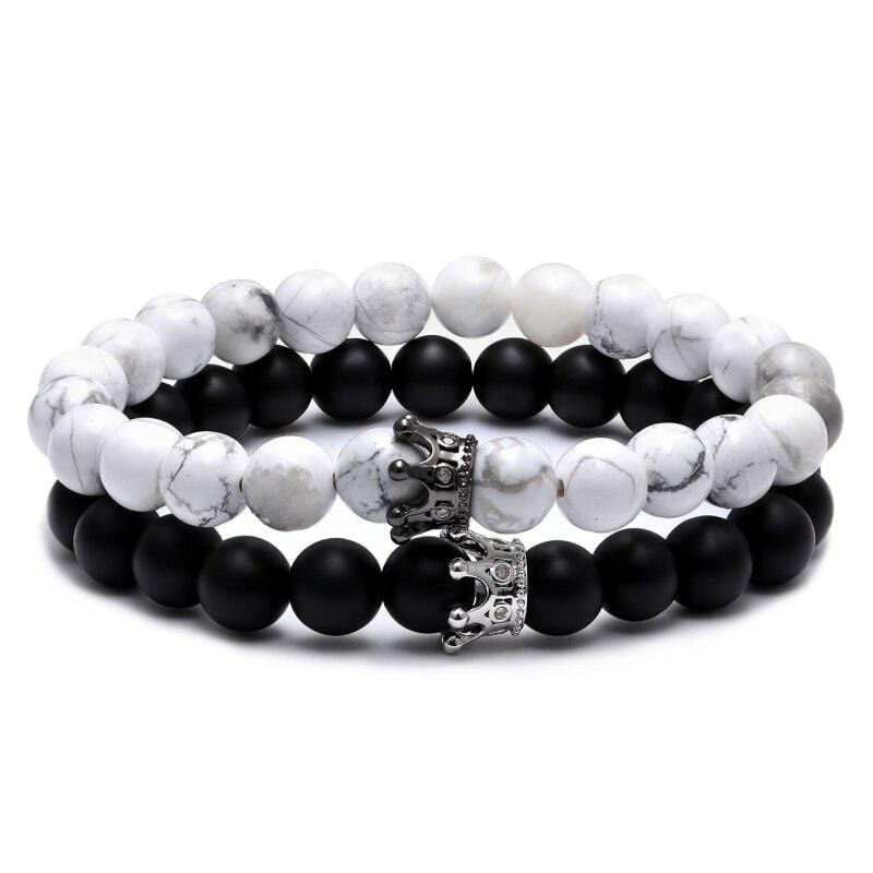 Mens Beaded Crown Bracelets