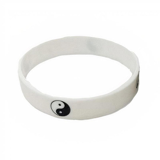 white rubber bracelet
