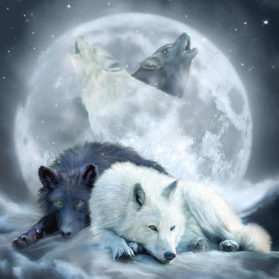 5d Diamond Painting Wolf yin yang