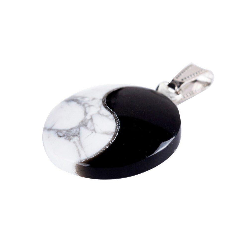 Obsidian Yin Yang Necklace charm