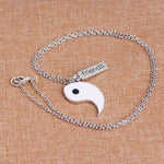 best friends yin-yang mood pendant necklace