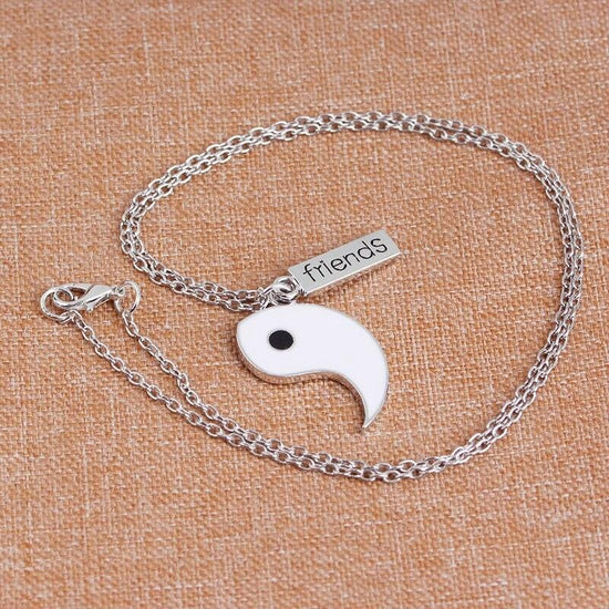 best friends yin-yang mood pendant necklace