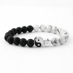 yin yang bracelet natural stones