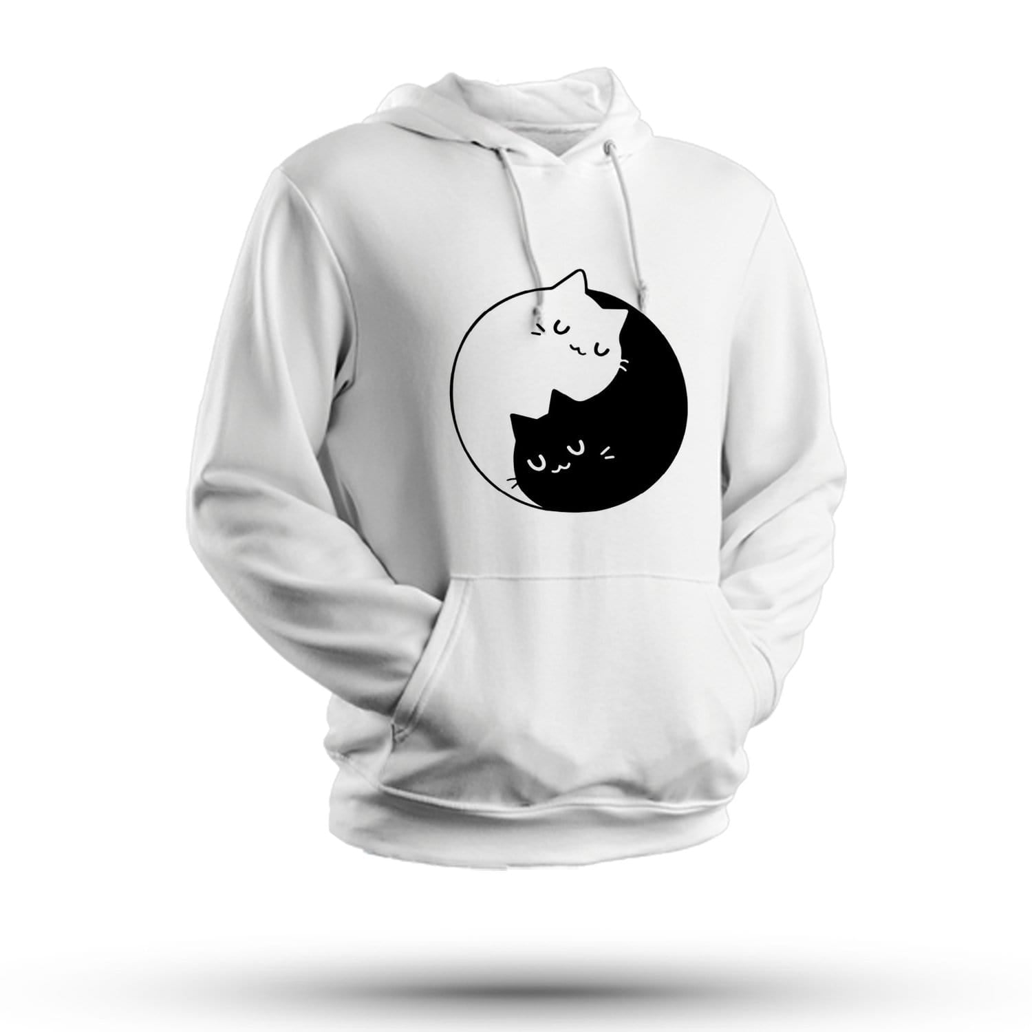 Black and White Cat Hoodie