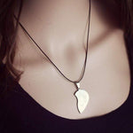 cute heart couple necklace