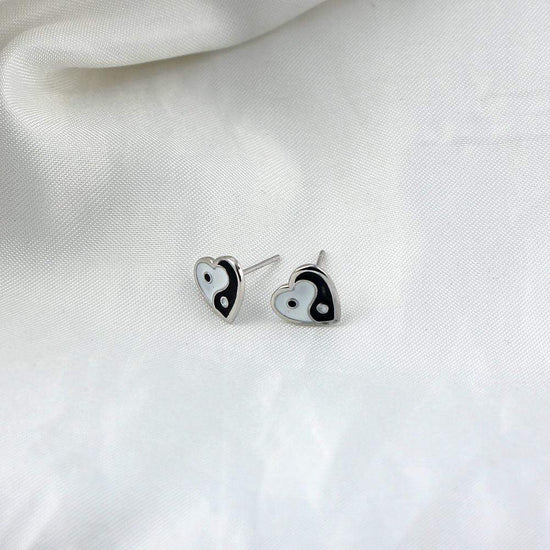 heart shaped stud earrings