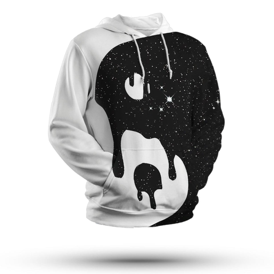 Black And White Space Hoodie