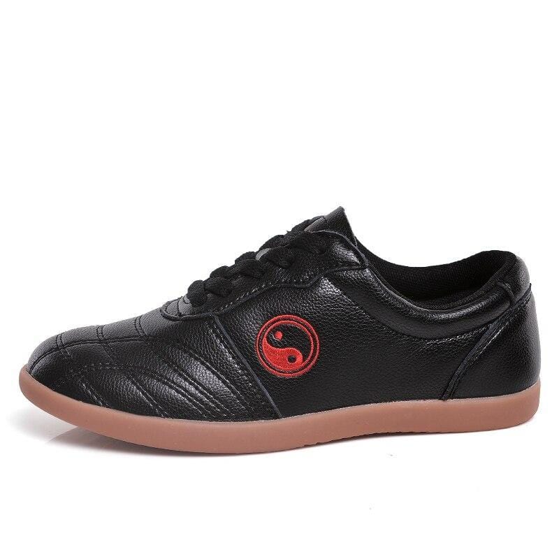 Black Leather Tai Chi Shoes