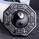 yin yang pendant obsidian