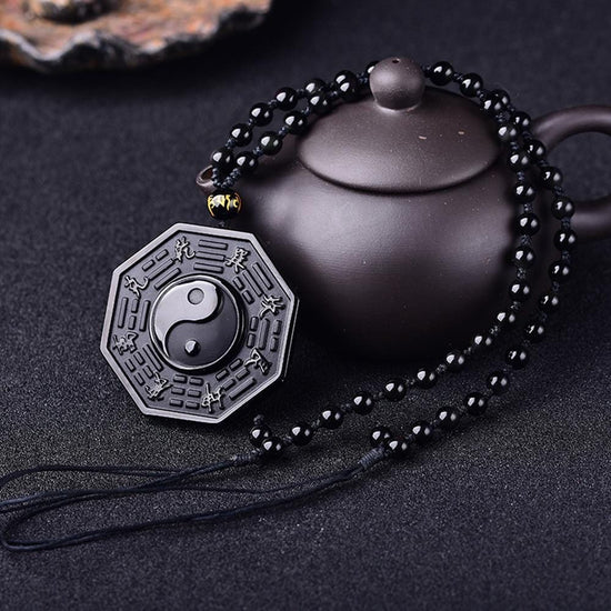 obsidian jewelry yin yang