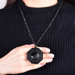 black obsidian necklace yin yang