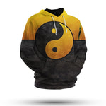 yellow yin yang hoodie