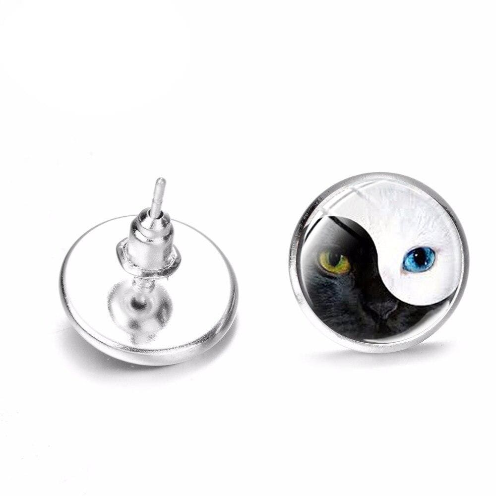 Cat's Eye Stud Earrings