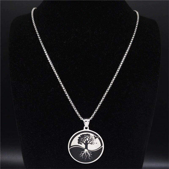 stainless steel tree of life necklace