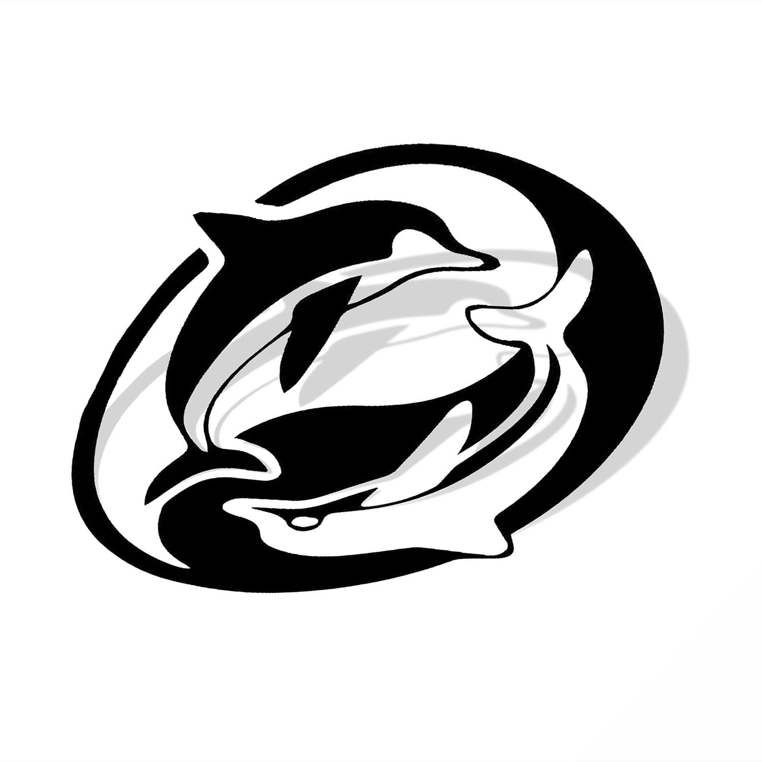 Dolphin Yin Yang Sticker