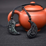 obsidian dragon necklace