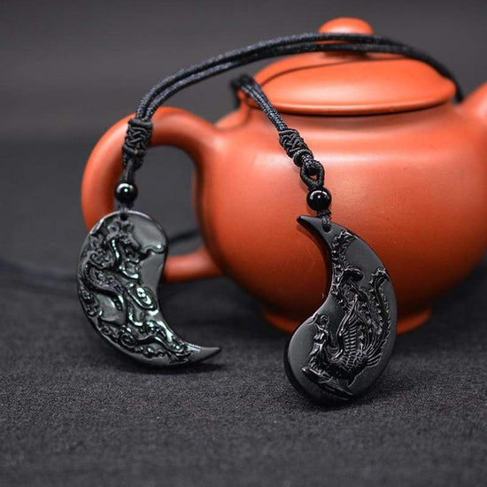 obsidian dragon necklace