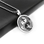 chinese dragon yin and yang necklace