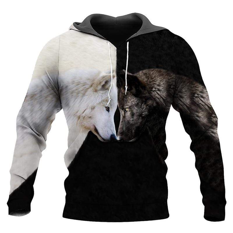 mens wolf hoodie