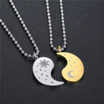 sun and moon necklace pair