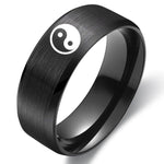 stainless steel yin yang ring
