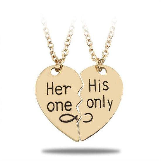her one his only heart necklace