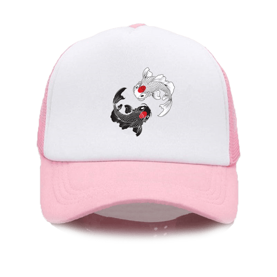 pink yin yang hat