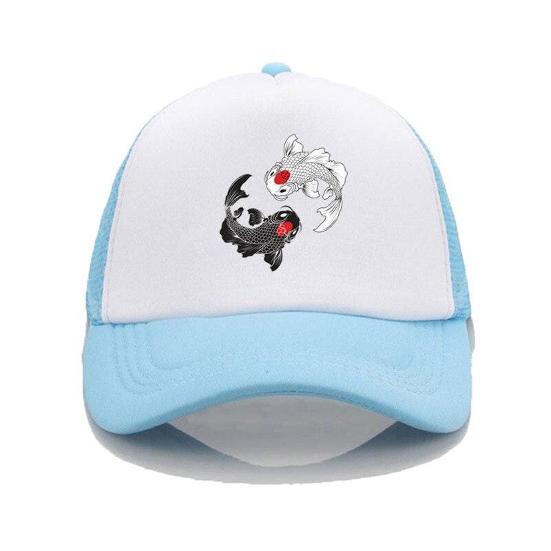 blue yin yang hat