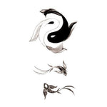 yin and yang koi fish tattoo