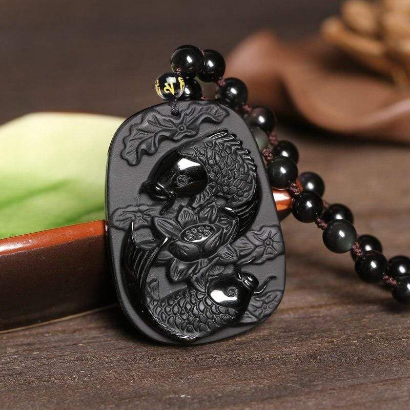 yin yang koi fish necklace