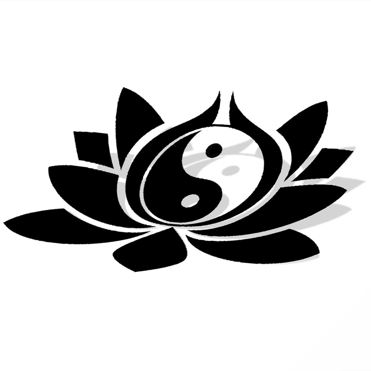 Lotus Car Sticker | Yin Yang Paradise