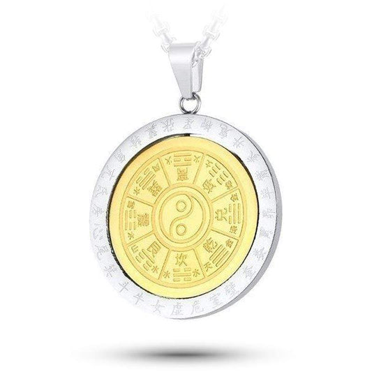 Mens Gold Yin Yang Pendant