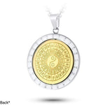 solid gold yin yang pendant