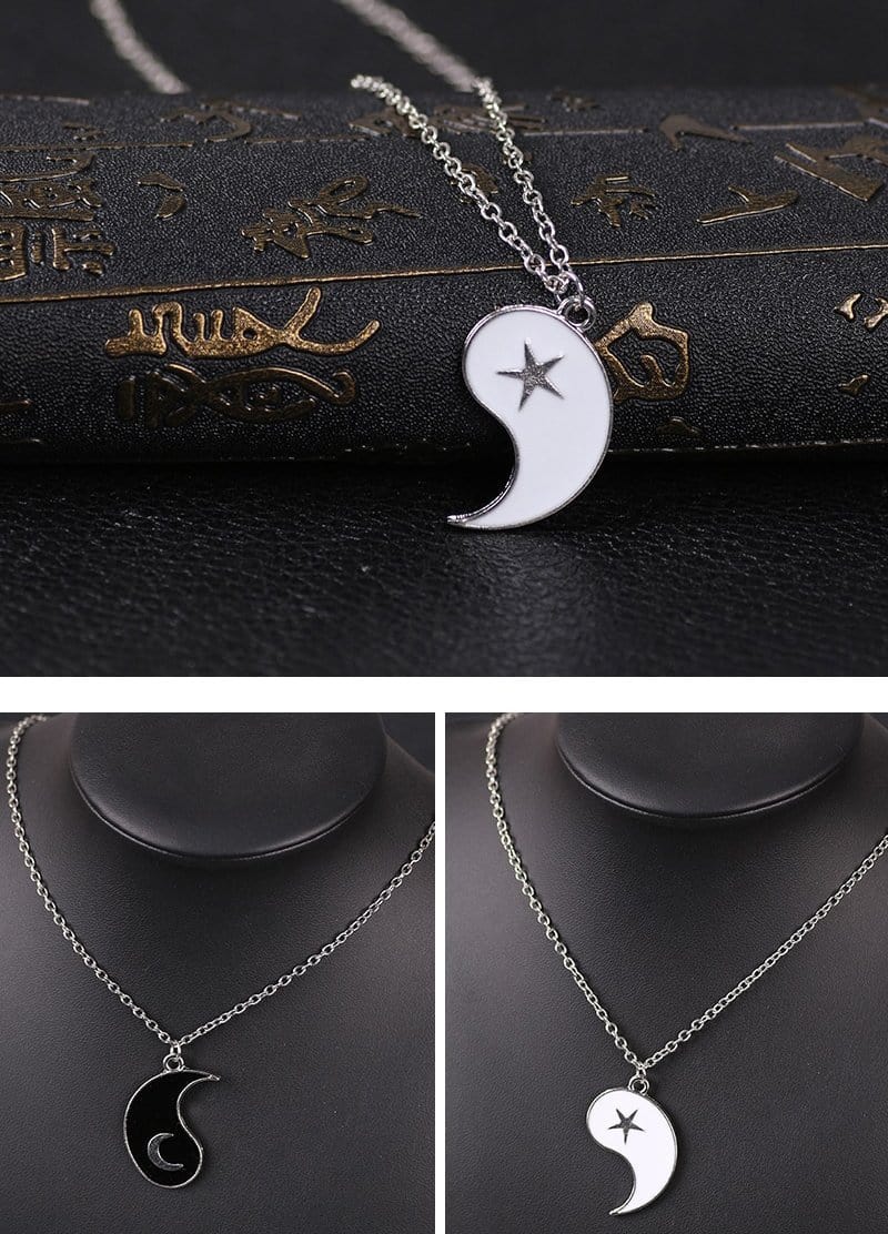 Moon and Star Necklace