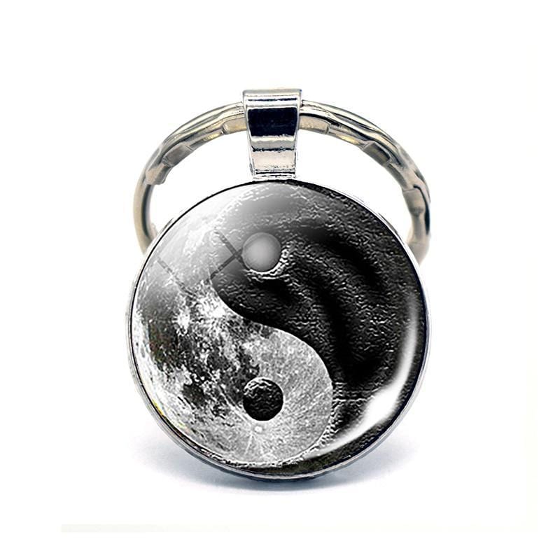 moon yin yang keychain