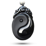 Obsidian Necklace Yin Yang
