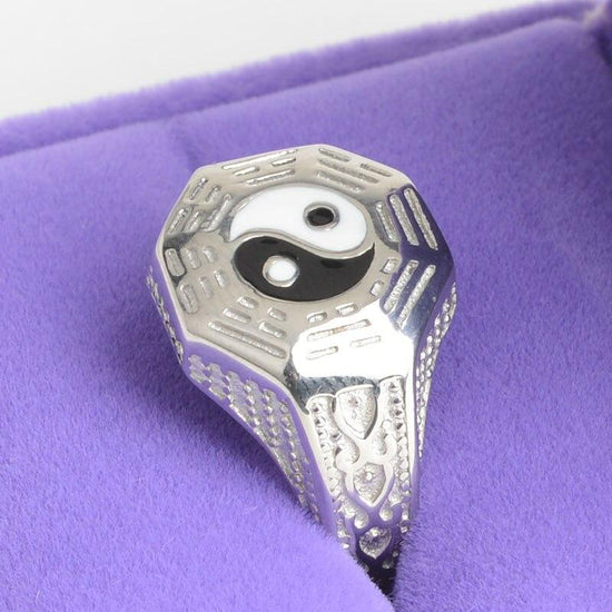 yin yang silver ring