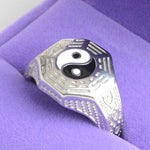 silver ring yin yang