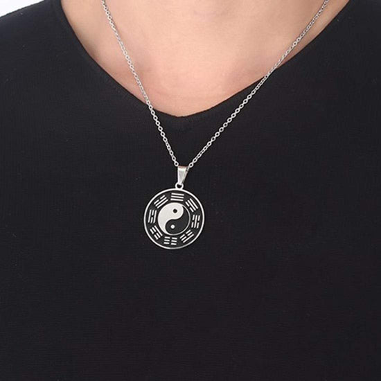 men's yin yang necklace