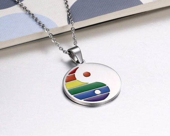 rainbow colored necklace