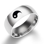 yin yang ring silver