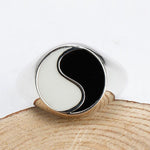 yin yang ring made of silver sterling