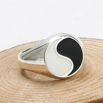 sterling silver yin yang ring