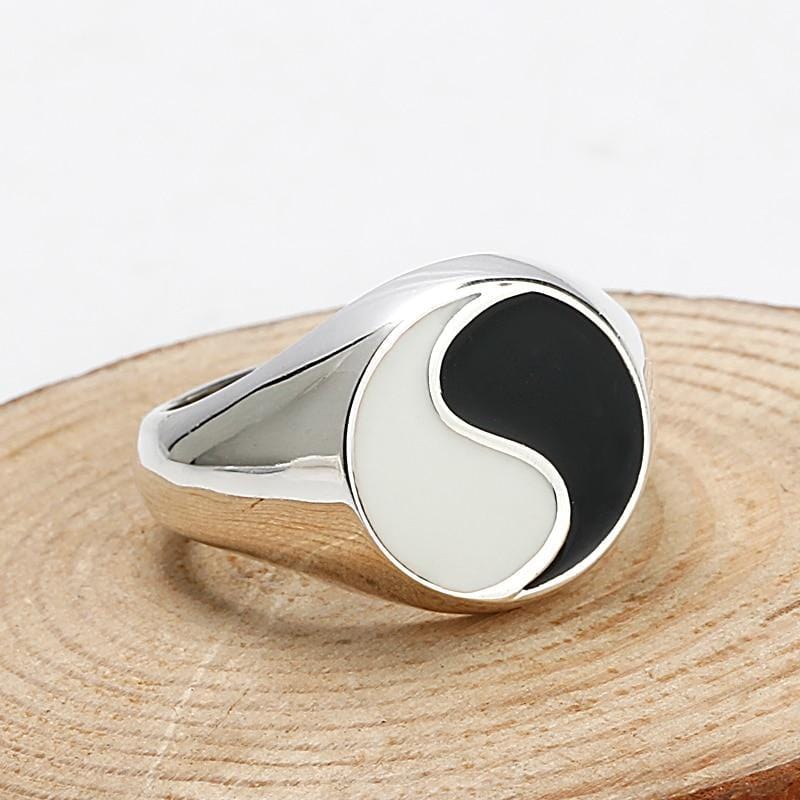 sterling silver yin yang ring