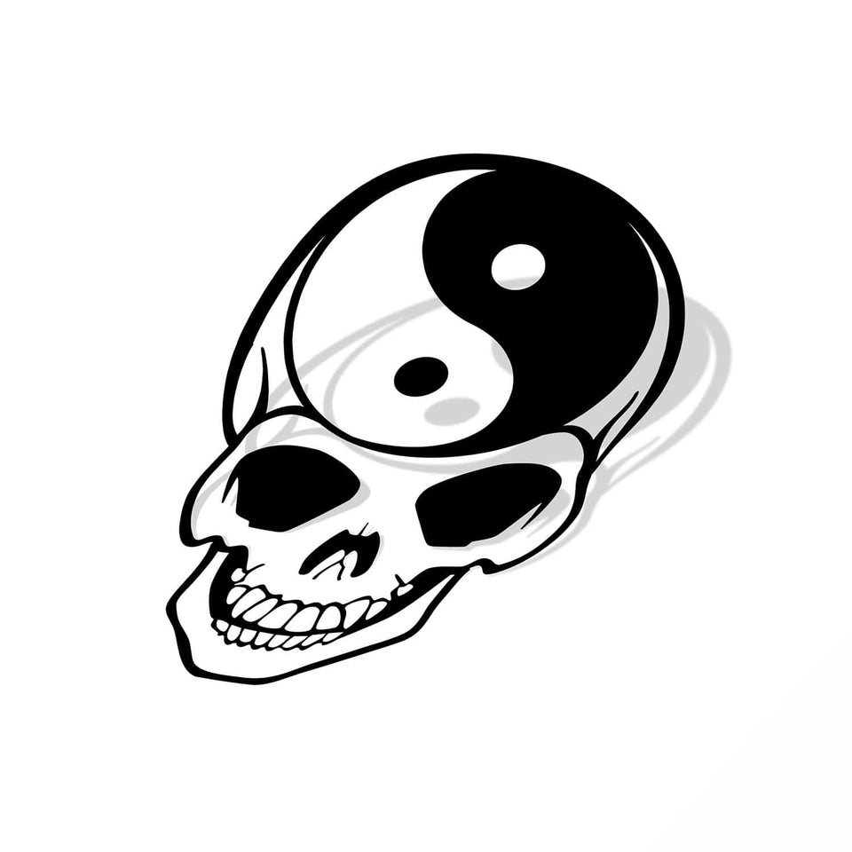 Skull Yin Yang Decal