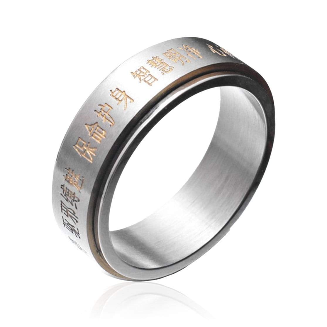 Spinning Buddhist Mantra Ring