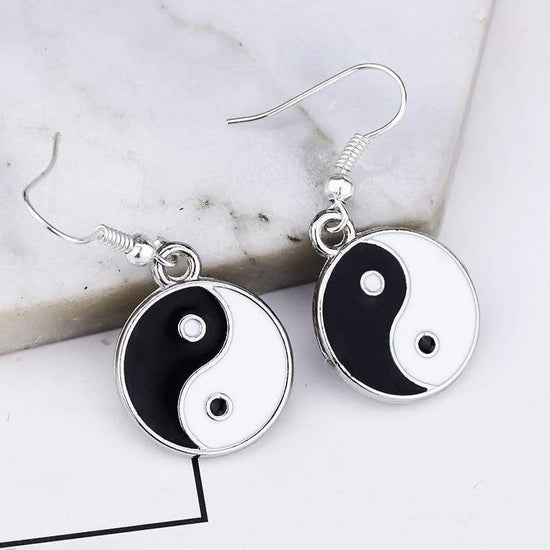 black and white acrylic earrings